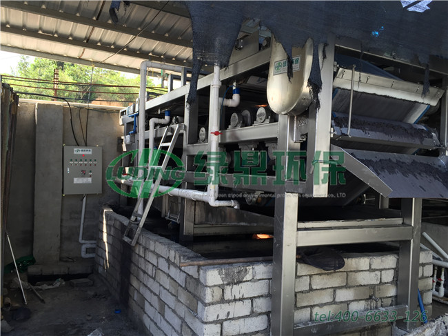 帶式壓濾機處理惠東印染廠污泥污水 2